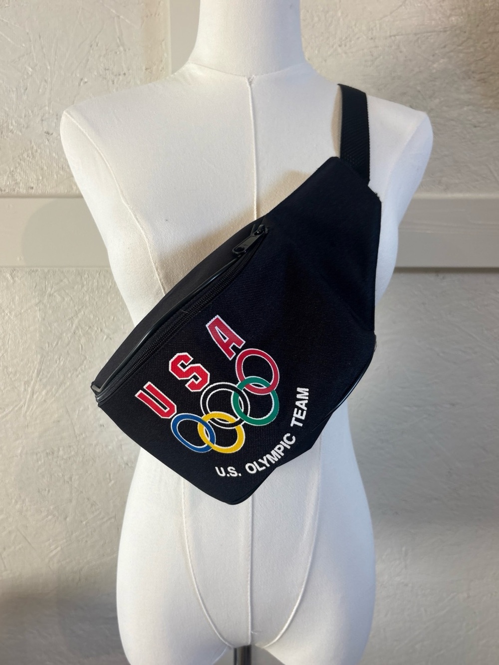 USA Olympic Team Black Waist Bag Fanny Pack